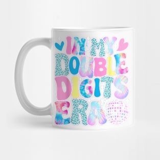 In My Double Digits Era Retro 10 Year Old 10th Birthday Girl T-Shirt Mug